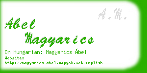 abel magyarics business card